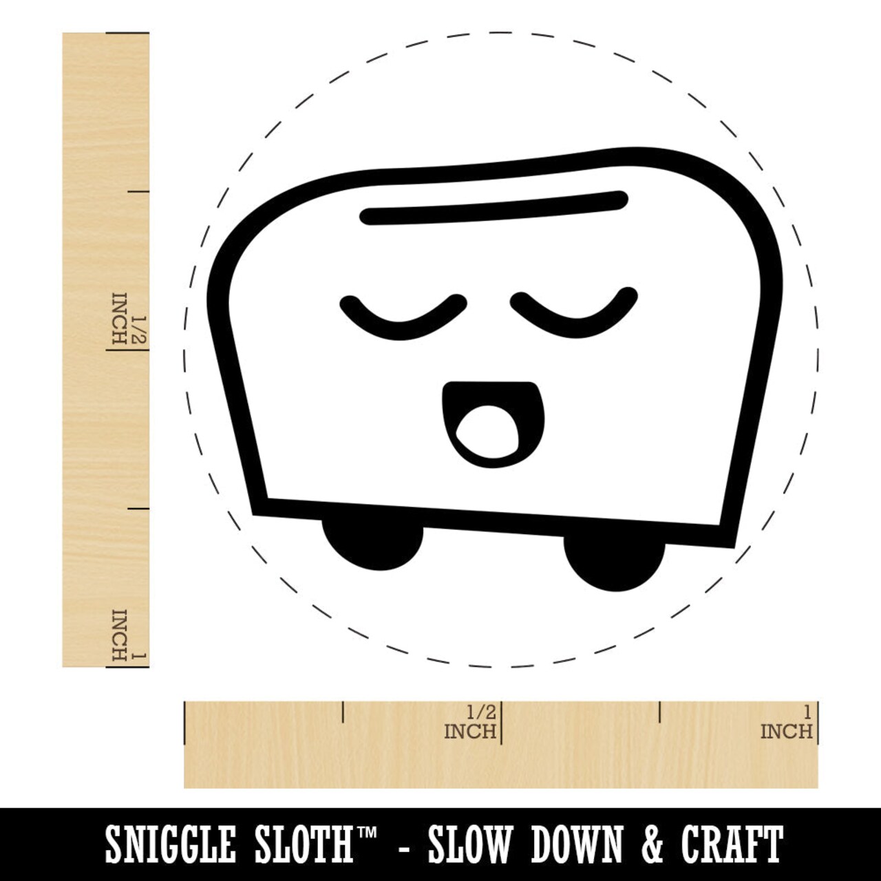 Cute Kawaii Toaster Rubber Stamp for Stamping Crafting Planners